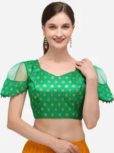 Fab Dadu Women Woven-design Saree Blouse