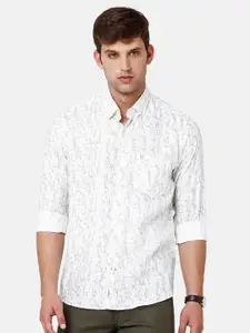 Linen Club Men Floral Printed Sustainable Casual Shirt
