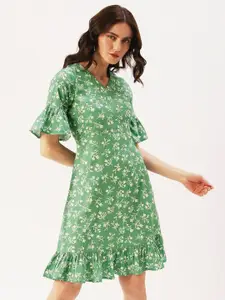 DressBerry Floral Crepe A-Line Dress