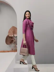 all about you Women A-Line Kurta with a Dupatta