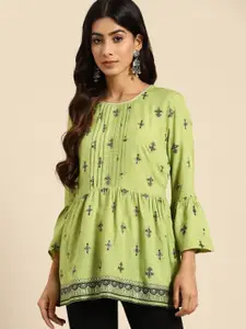 all about you Ethnic Motifs Printed Pleated Kurti