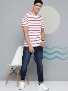 Mast & Harbour Striped Pure Cotton T-shirt