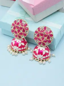 DIVA WALK Gold-Plated Dome Shaped Jhumkas Earrings