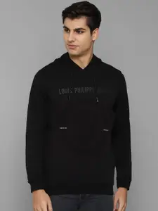 Louis Philippe Jeans Men Printed Hooded Cotton Sweatshirt