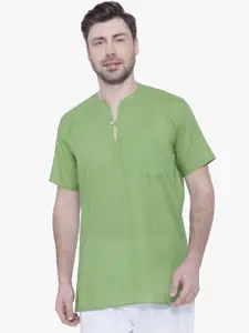 RAJUBHAI HARGOVINDAS Mandarin Collar Straight Regular Cotton Kurta