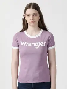 Wrangler Women Typography Printed Cotton T-shirt