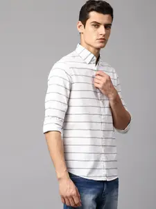 Dennis Lingo Dennis Lingo Men Slim Fit Horizontal Striped Cotton Casual Shirt