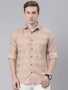Bushirt Classic Horizontal Striped Cotton Casual Shirt