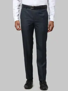 Raymond Men Checked Slim-fit Formal Trousers