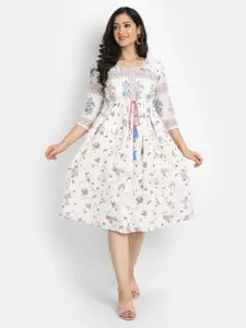 SUTI Ethnic Motifs Printed Cotton Dress