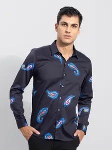 Snitch Men Slim Fit Printed Cotton Casual Shirt