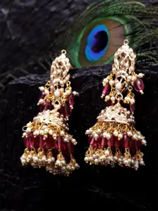 DUGRISTYLE Gold-Plated Classic Jhumkas Earrings