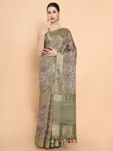 Soch Floral Zari Silk Blend Saree