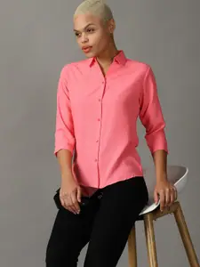 SHOWOFF Women Spread Collar Casual Shirt