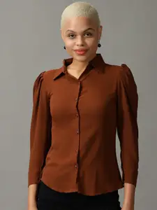 SHOWOFF Women Spread Collar Casual Shirt