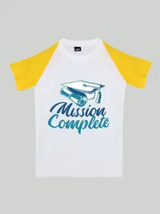 RISH Boys Typography Printed Cotton T-shirt