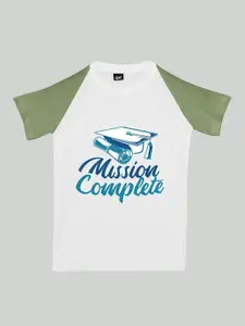 RISH Boys Typography Printed Cotton T-shirt