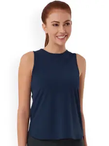 Amante Solid Round Neck Sleeveless Tank Top