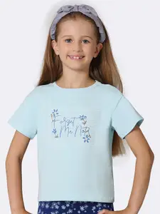 Van Heusen Girls Printed Cotton Ultra Soft Crew Neck T-Shirt