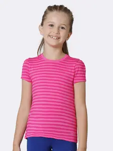 Van Heusen Girls Striped Cotton T-shirt