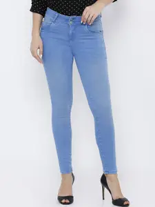 Kraus Jeans Kraus Women Skinny Fit High-Rise Light Fade Stretchable Casual Regular Cotton Jeans
