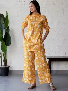 JISORA Women Printed Pure Cotton Night suit