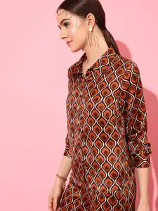 WORK IT by STREET 9 Women Boxy Fit Printed Casual Shirt