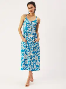 DressBerry Floral Printed Fit & Flare Midi Dress