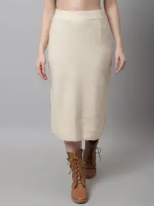 NoBarr Women Knitted Pencil Knee length Skirt