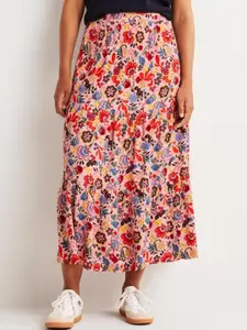 La Aimee Floral Printed Midi Skirt