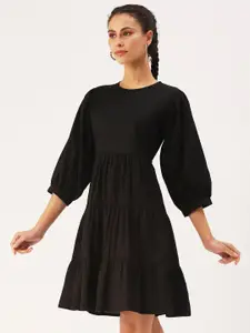 DressBerry Solid Empire Dress