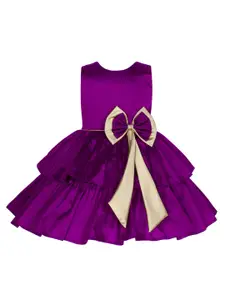 The Magic Wand Girls Ruffle Flared Dress with Bow Detail