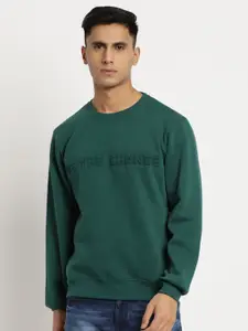 Turtle Men Typography Printed Pullover Sweatshirt