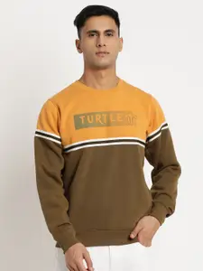 Turtle Men Colourblocked Pullover Sweatshirt