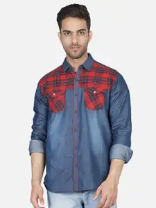Kuons Avenue Men Checked Cotton Smart Slim Fit Casual Shirt