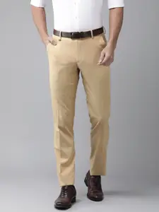 Van Heusen Men Checked Slim Fit Formal Trousers