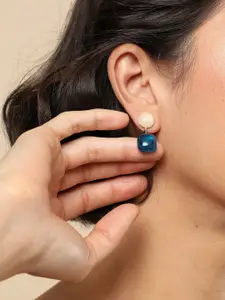 SOHI Women Gold-Plated Contemporary Drop Earrings