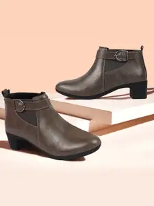FAUSTO Women Mid-Top Chelsea Boots