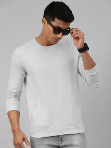 Huetrap Men Solid Cotton Sweatshirt