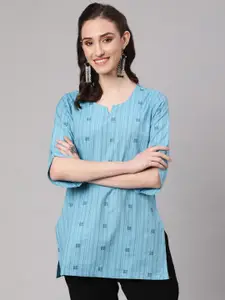 AKIMIA Woven Design Pure Cotton Jacquard Handloom Kurti