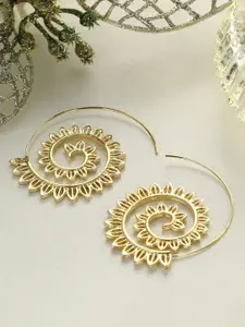 Jewels Galaxy Gold-Plated Contemporary Studs Earrings