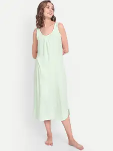 BLAZON Scoop Neck Durable Pure Cotton Nighty Slip