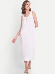 BLAZON Scoop Neck Durable Pure Cotton Nighty Slip