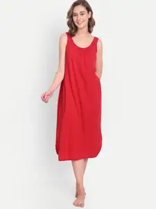 BLAZON Scoop Neck Durable Pure Cotton Nighty Slip