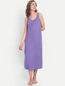 BLAZON Scoop Neck Durable Pure Cotton Nighty Slip