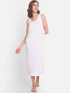 BLAZON Scoop Neck Durable Pure Cotton Nighty Slip