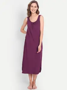 BLAZON Scoop Neck Durable Pure Cotton Nighty Slip