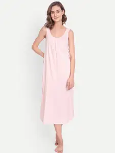 BLAZON Scoop Neck Durable Pure Cotton Nighty Slip