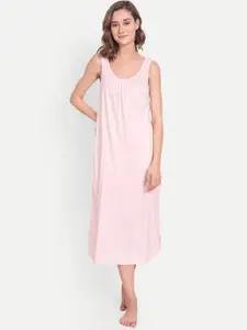 BLAZON Scoop Neck Durable Pure Cotton Nighty Slip