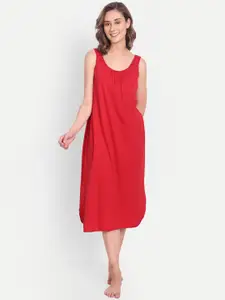 BLAZON Scoop Neck Durable Pure Cotton Nighty Slip